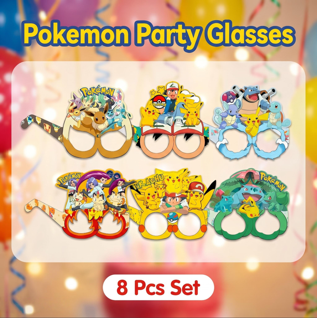 Cosplay Prop Making - Pokémon-themed paper glasses. Cosplay props, birthday